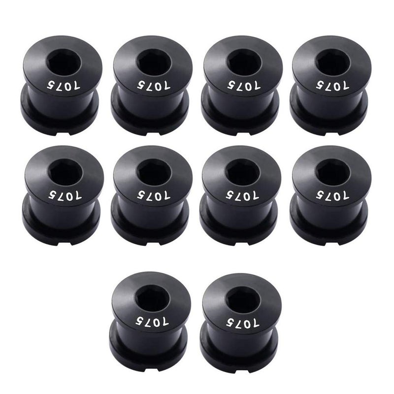 Saipor Saiper 10pcs M8 Single Bike Chainring Bolts 7075 Aluminum Alloy Bicycle Crankset Nuts Chainwheel Screws Fit for Road, Mountain, BMX, MTB, Fixie - Image 1
